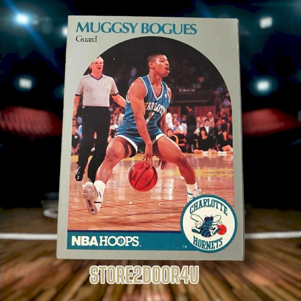 Muggsy Bogues 1990 NBA Hoops #50 Basketball Card (Charlotte Hornets) VG